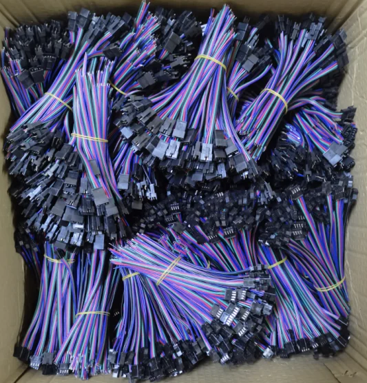 Electronic connection terminal wire Female male 4 pin 10 15 20cm RGB led strip connector for led wire strips