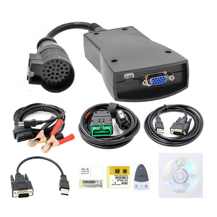 PP2000/LEXIA3 921815C полноразмерный интерфейс obd2 автомобильный диагностический аппарат V7.83 работает как для Citroen так и Peugeot