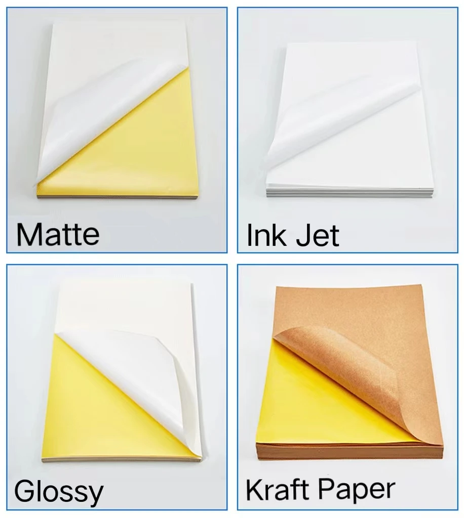 100 Sheets Super Quality Best Sell Wholesale Custom A4 Self Adhesive Stickers