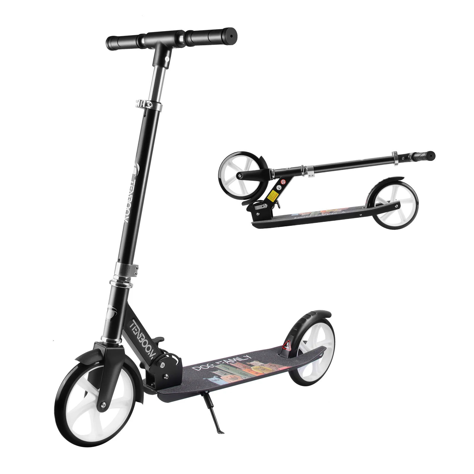 Adult 200mm Kick Scooter with Big PU Wheels for Ages 6-12 and up Durable Scooter for Adults