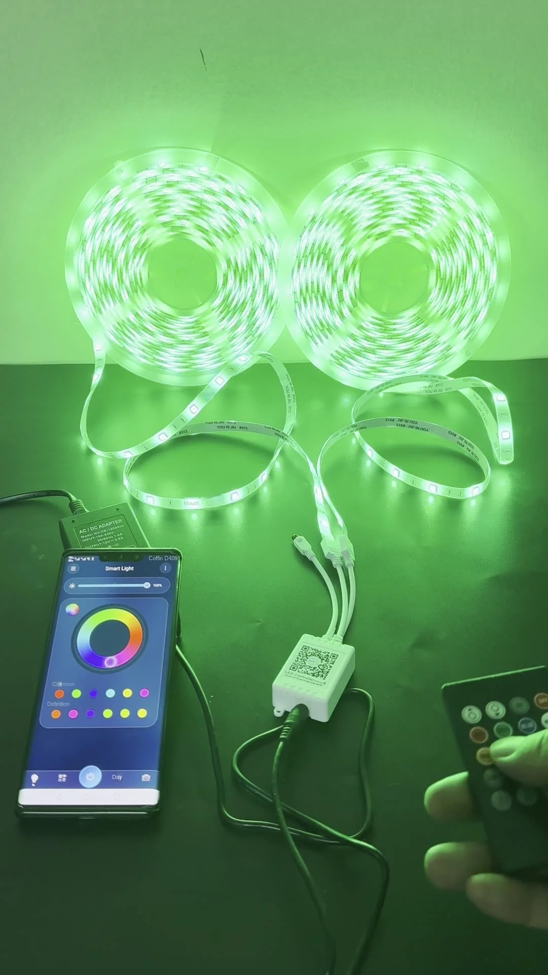 160 светодиодов/м Luces 100 футов 5 м 10 15 5050 12 В RGB украшение игровой комнаты Wi-Fi смарт-светодиодная лента