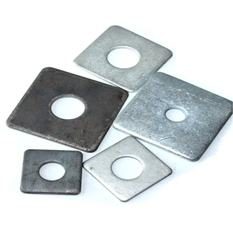 Factory Direct M8 M10 M12 DIN436 Hot Dip Galvanized Steel for Zinc Plain Finish Square Washer