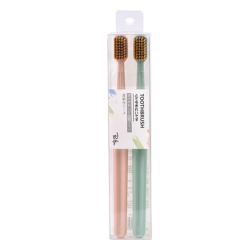 tiss 2 pack tooth brush Factory wholesale custom high quality adult spiral bristles toothbrush
