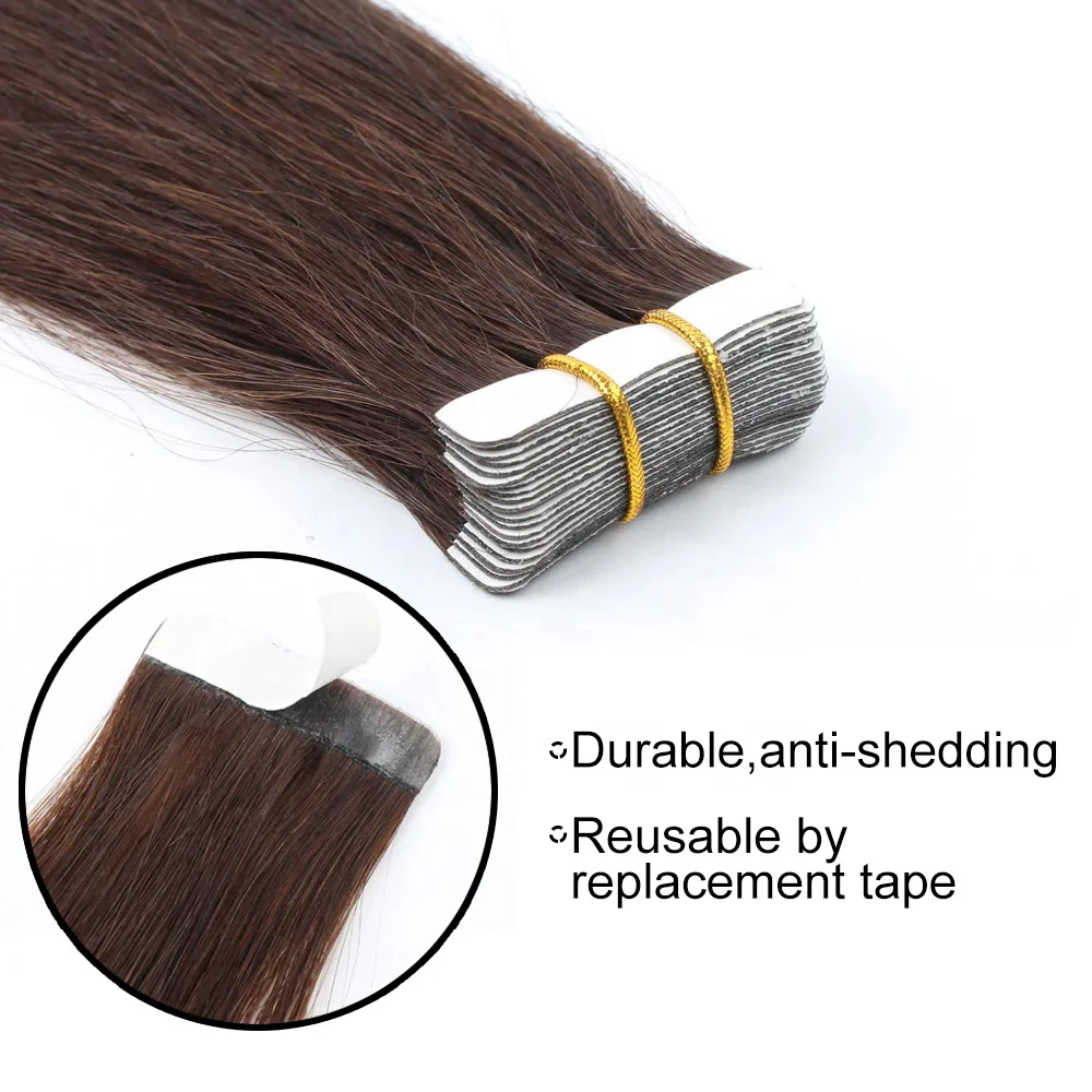 GlamorDove 60 pcs Hair Extension Tape Tabs Double Sided Replacement Tape Adhesive Tapes for Hair Extensions Wigs