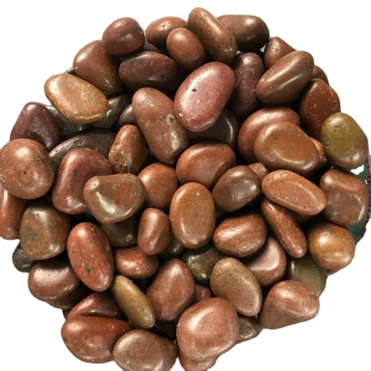  Landscape Paving Natural Driveway AAA Grade High Polished Red Rain flower Pebble Garden Jade River Cobble Stone Rock