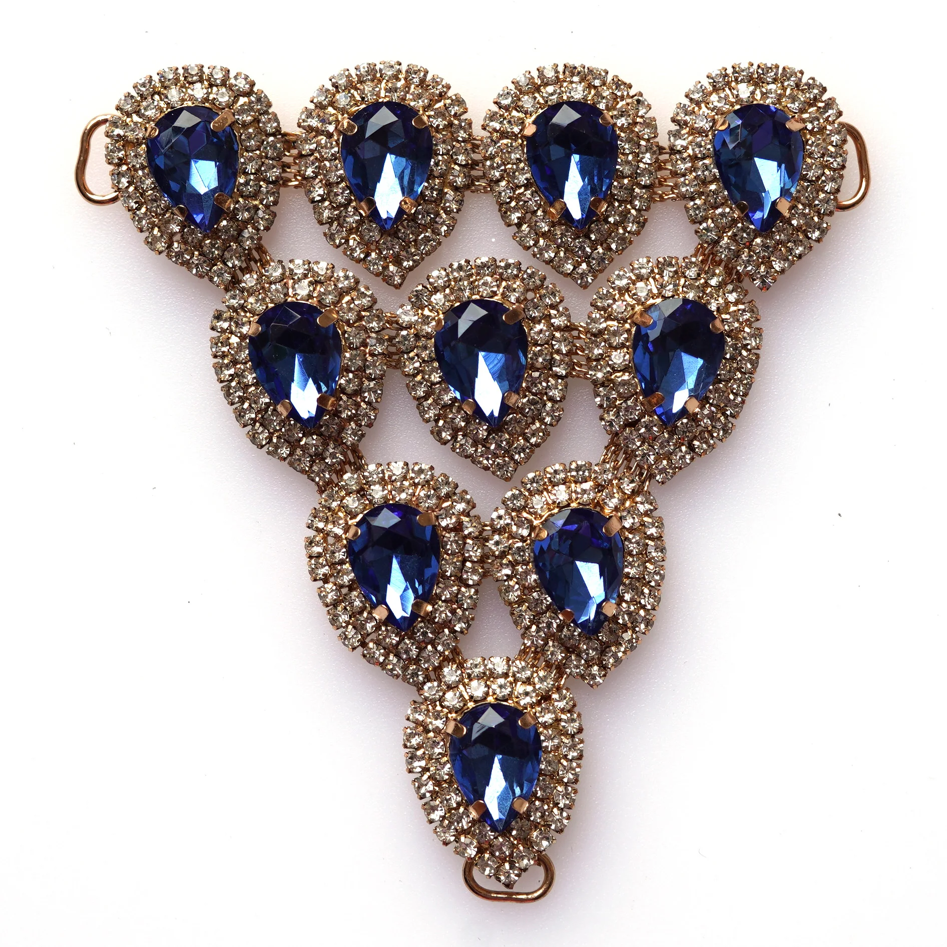 Wholesale fancy exquisite inverted triangle shape ladies shoes decoration accessories shoe buckle