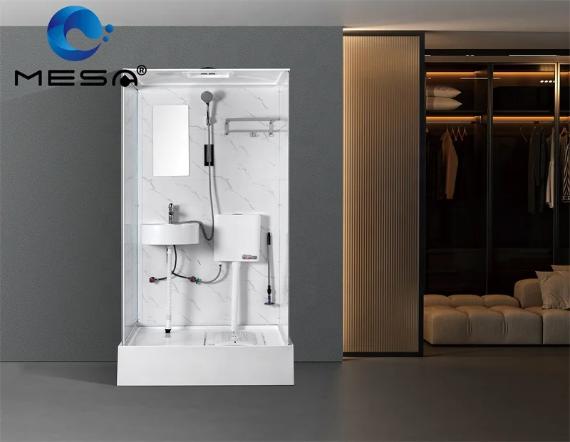 Complete modular prefabricated bathroom prefab bathroom pods unit with squatting pot