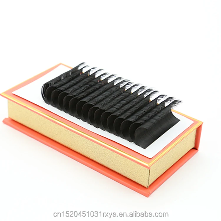 Waka Lashes Cashmere Lashes Extensions Korean PBT Private Label Soft Matte Dark Volume Individual Eyelash Extension Trays