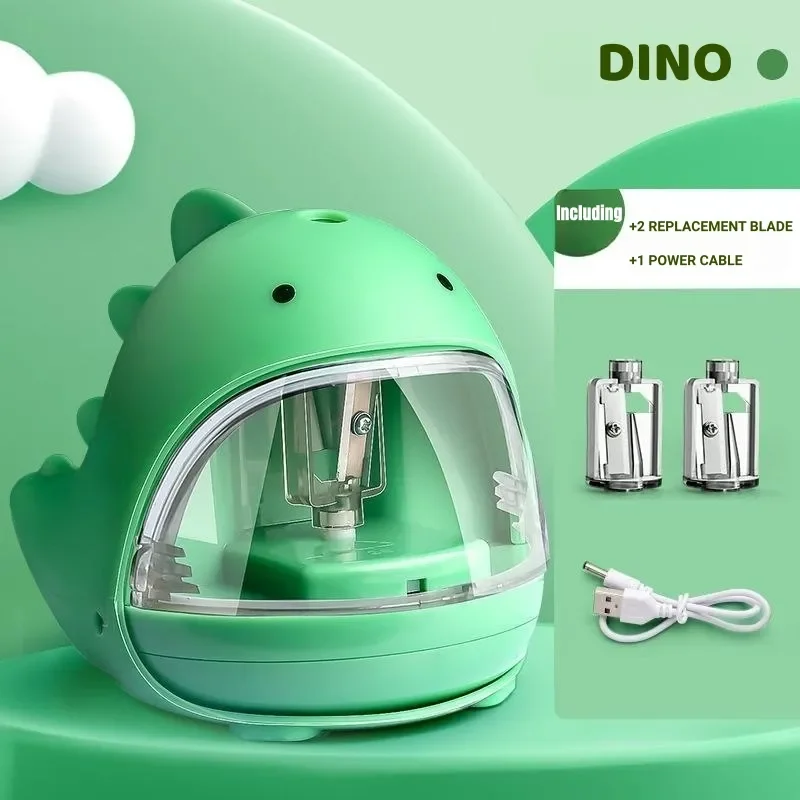 New design Wire Pencil Sharpener  Cute Dinosaur Shape Electronic Pencil Sharpener For School Stationery Student  With Battery