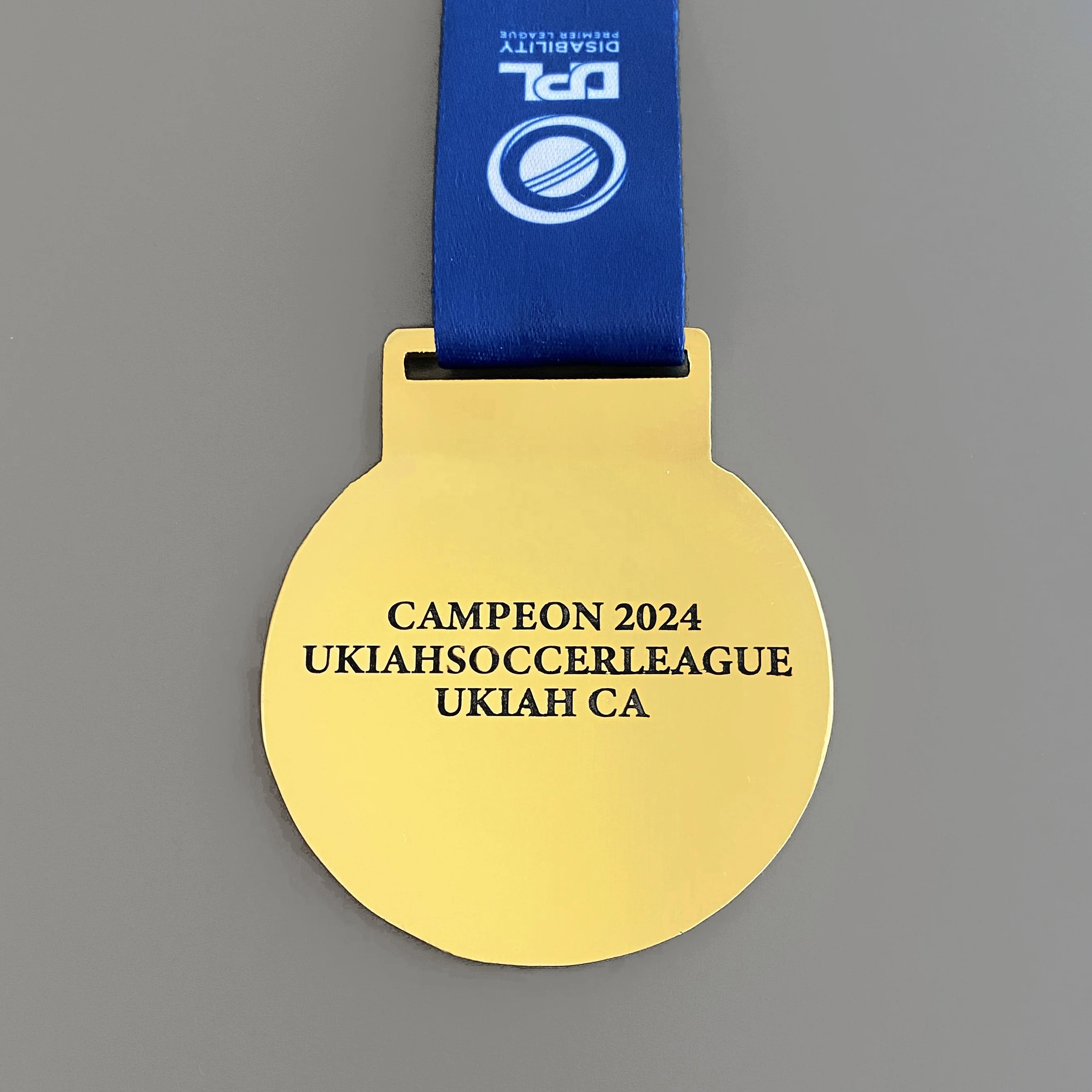 Custom Logo Laser Backside Zinc Alloy 3D Metal Award Gold Soccer Football Medals Trophies Sport Medal for Football Match