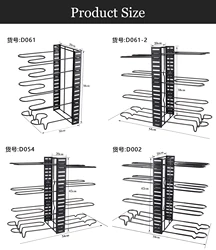 Kitchen Organizer 3 DIY  8 Tiers Adjustable Pots Lid Pans Cabinet Other Accessories Metal Rack Holders Storage Kitchen Organizer