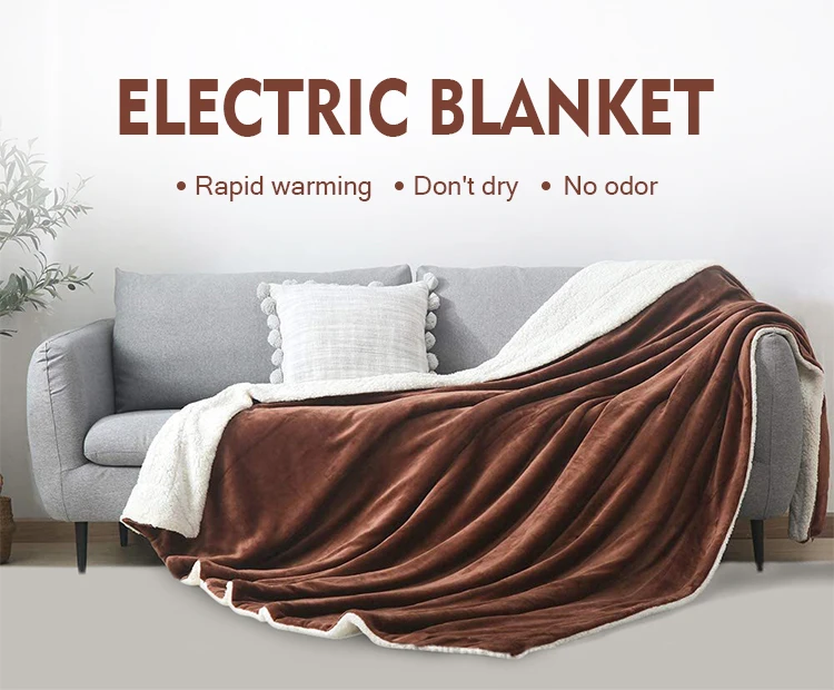 AIUDO New Washable Heating Shawl Throw Bed Warmer 5V Usb Portable Power Bank  Electric Blanket Heated