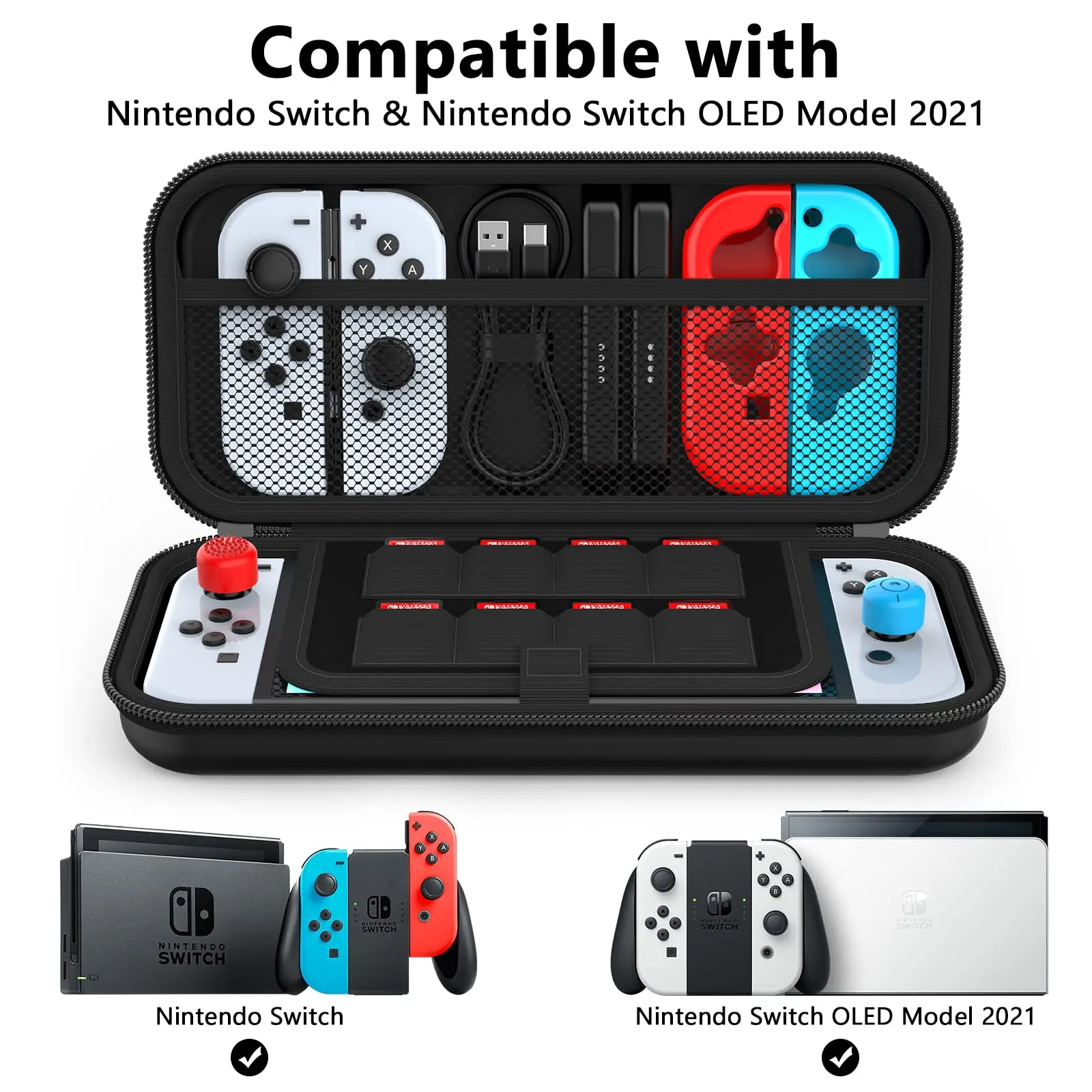 Portable Eva Hard Rubber Full Carrying Case For Switch Accessories Zipper Handbag Ns Console Game For N-Switch Bag