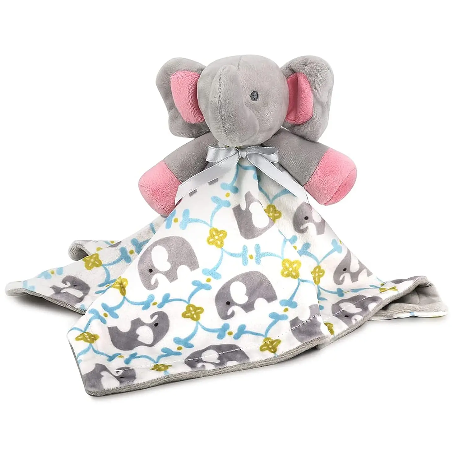 Baby Security Blanket Loveys for Soft Stuffed Animal Elephant Toy Unisex Lovie Baby Gifts for Baby Soothing Toy