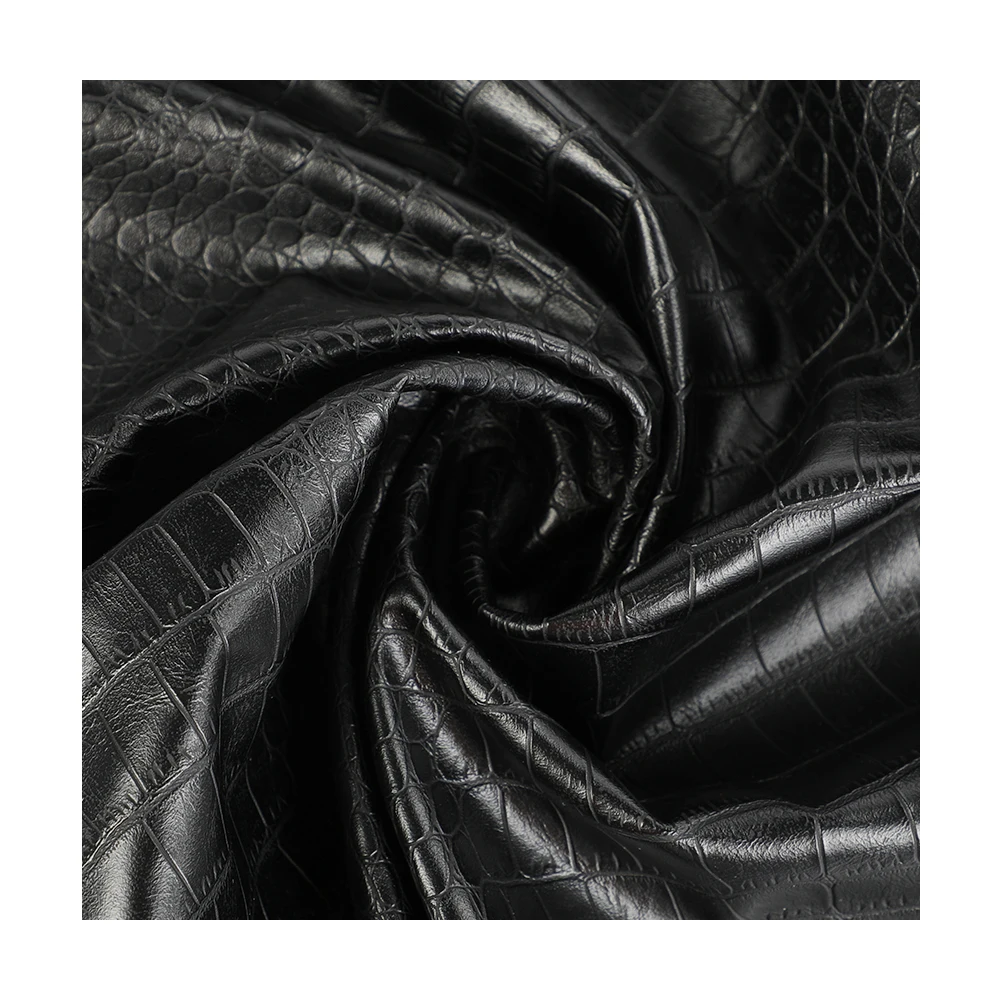 High quality animal patter pu leather fabrics with stretch garment leather for jackets and skirts