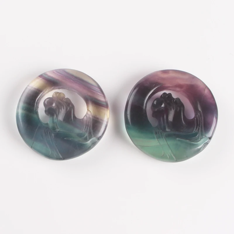 Competitive Price Colorful Fashion natural fluorite Pearl pendant