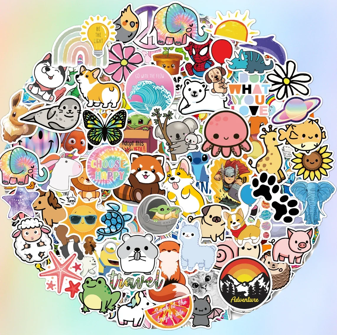 Paper Animal Cartoon Korean Cute Laptop Stickers Cosmetic Waterproof Sticker Adhesive Sticker Accept Custom Characters Vinyl