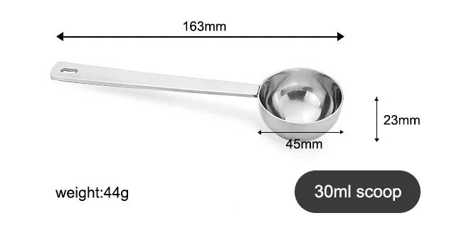 Kitchen measuring tools gold 15ml 30ml matcha coffee spoons set 304 18/10 stainless steel measuring spoon