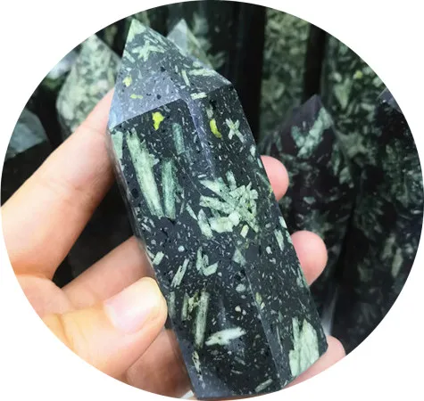Wholesale Polished Large Natural Chrysanthemum Stone Crystal Point Wands For Crystals Healing Tower