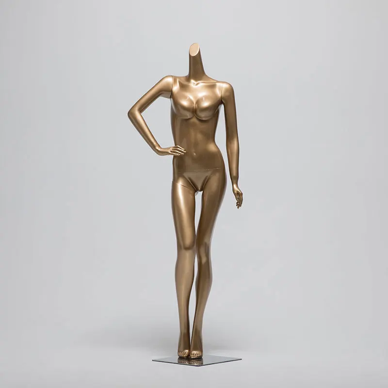 Headless Realistic Mannequin Female Lingerie Display Mannequin Female Gold Color