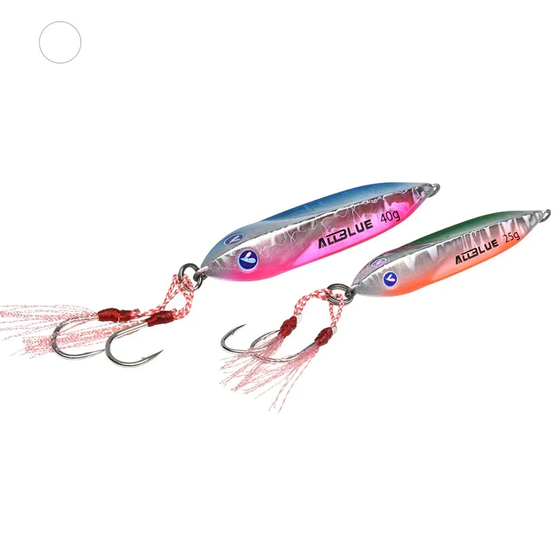 ALLBLUE 25g-60g SEABLUE Artificial Lure Baits Slow Jigging Spoon Metal Jig