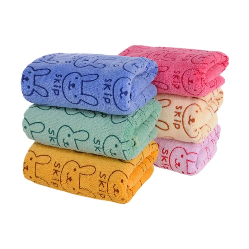 Hot kids european hand glove wash towel custom print terry towelling fabric in low price