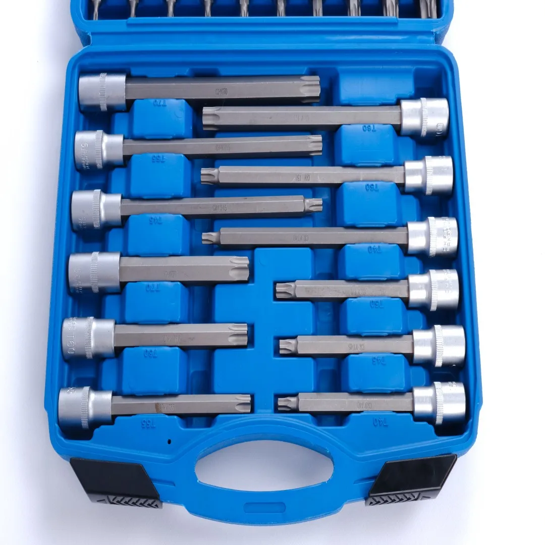 New arrival widely used hand electric tool T type CRV steel industrial class 32pcs bit socket set