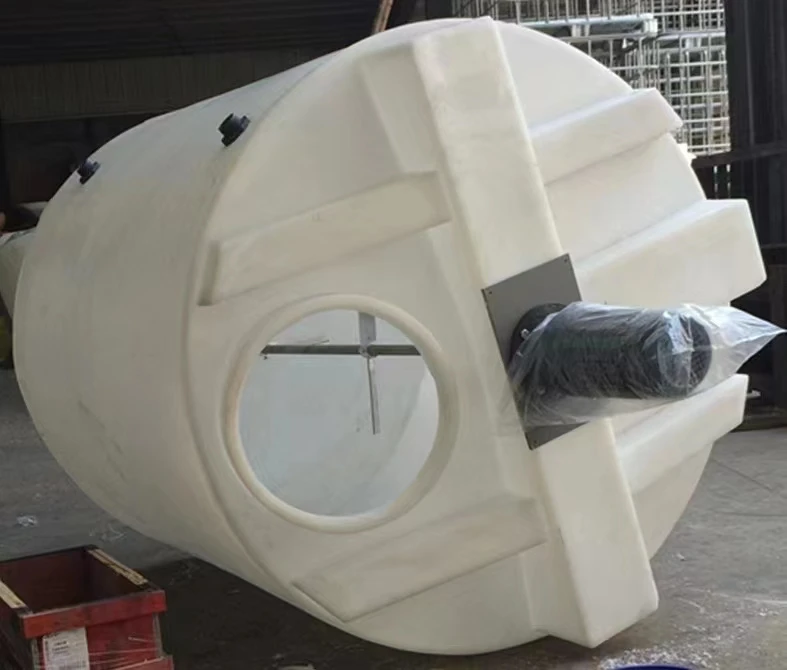 Plastic conical bottom dosing storage tank	mixing tank with agitator