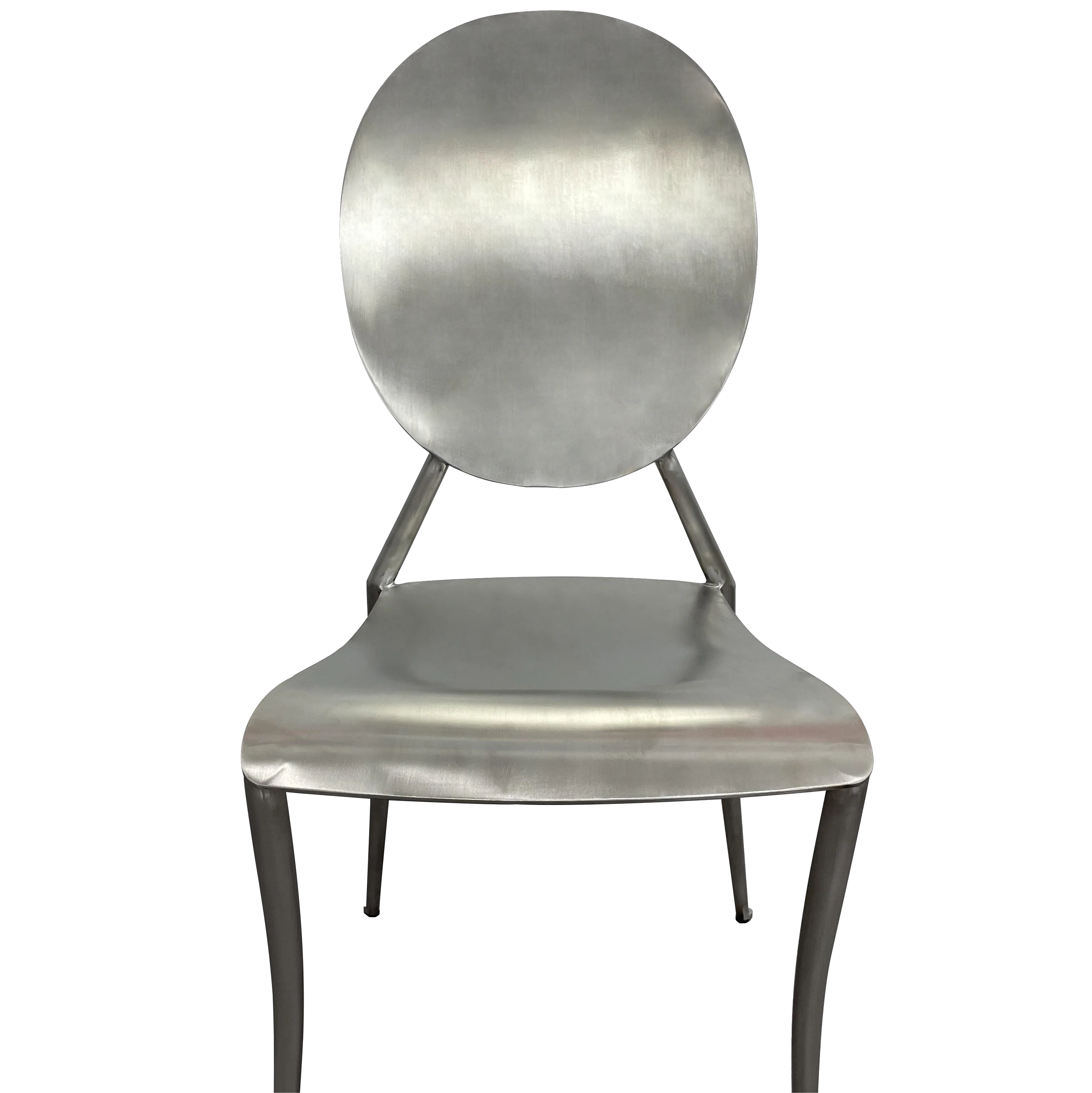 Wholesale Luxury Furniture Hotel Banquet Chairs Full Stainless Steel Wedding Chair Stackable Metal Frame Chairs
