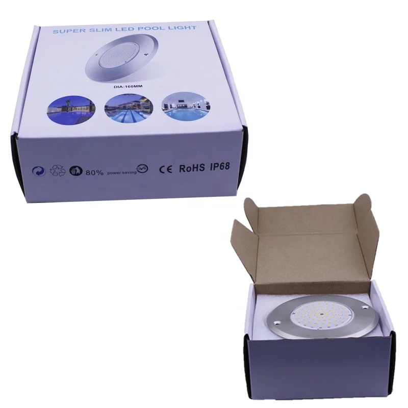 IP68 Waterproof 12V 7.5mm Ultra Thin Slim Resin Filled LED Underwater RGB 45W Swimming Pool Lights