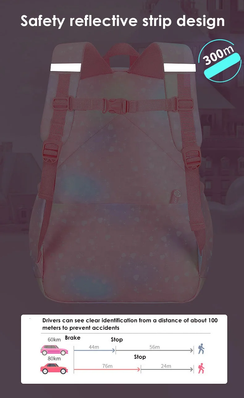 Amiqi MG-CHK01 2023New Design Wear-resistant School Bag Rainbow Pattern Backpack Custom Logo Student Backpack For Primary School