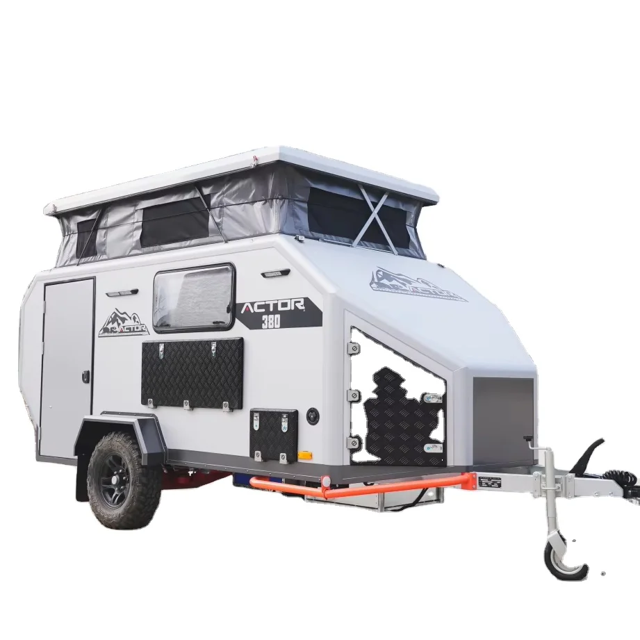 Camp Trailer Mini Teardrop Mini Caravan Travel Camper Camping Trailers for sale to Europe USA with fast delivery time