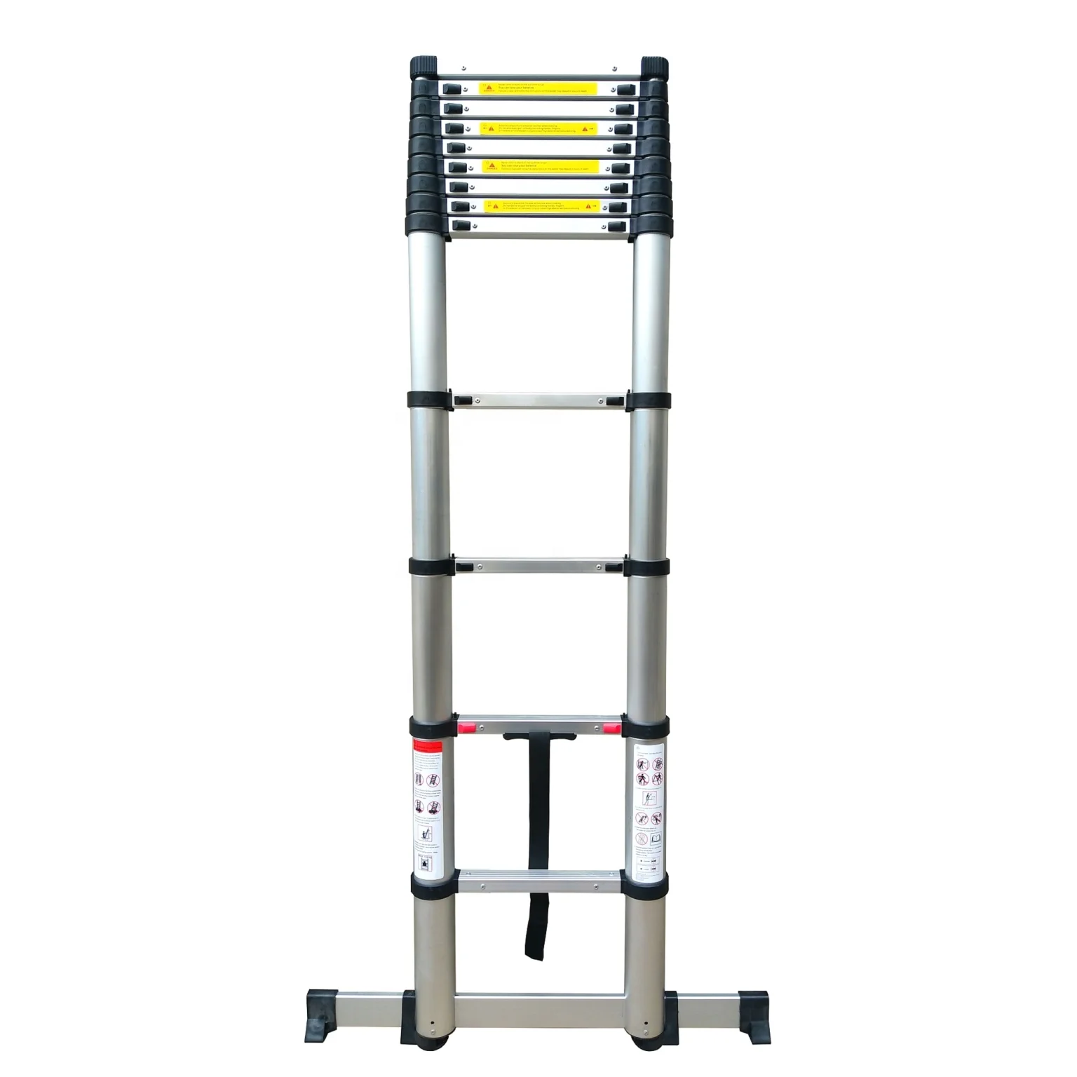 SOFT CLOSING Single Straight Aluminum Folding Extending Telescopic Step Ladder
