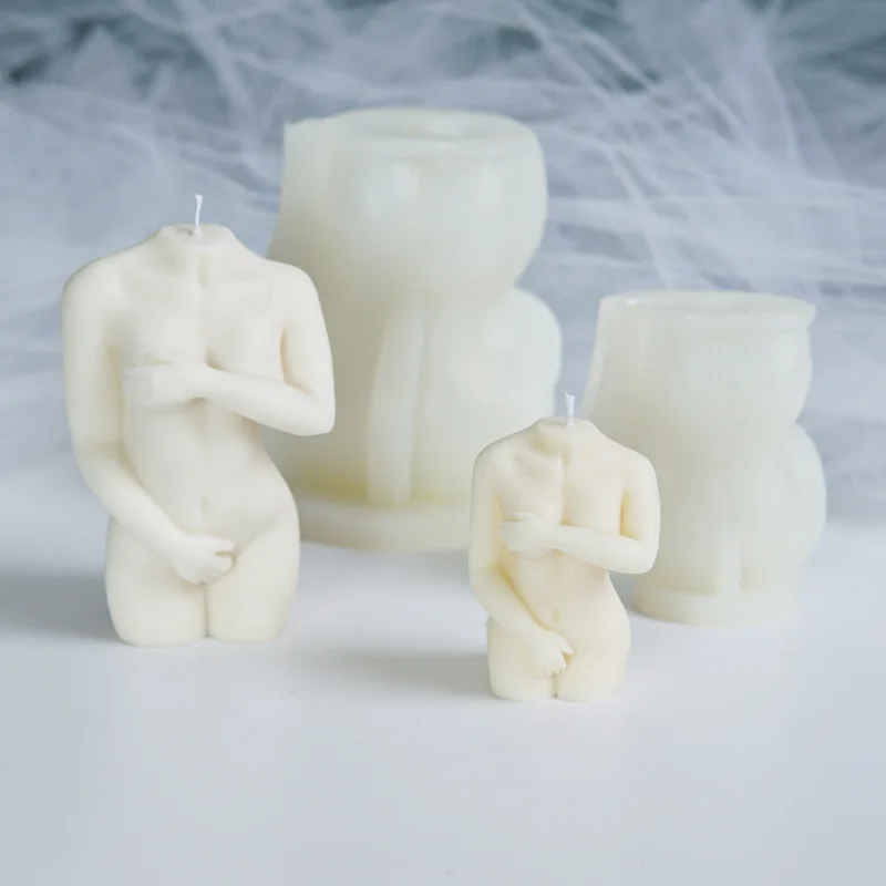 Большой Новый 3d застенчивый телесный женский боди свеча форма эротический голый туловище силиконовая