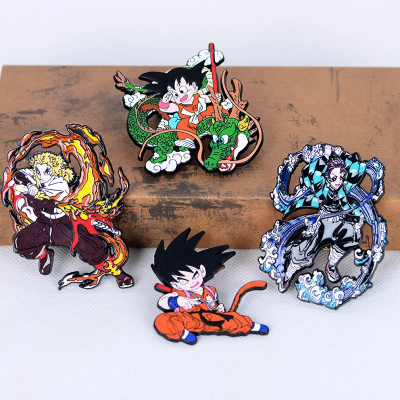 2024 новые инновации индивидуальные уникальные Аниме Дизайн металлическая брошь демон убийца мягкая эмаль нагрудные булавки