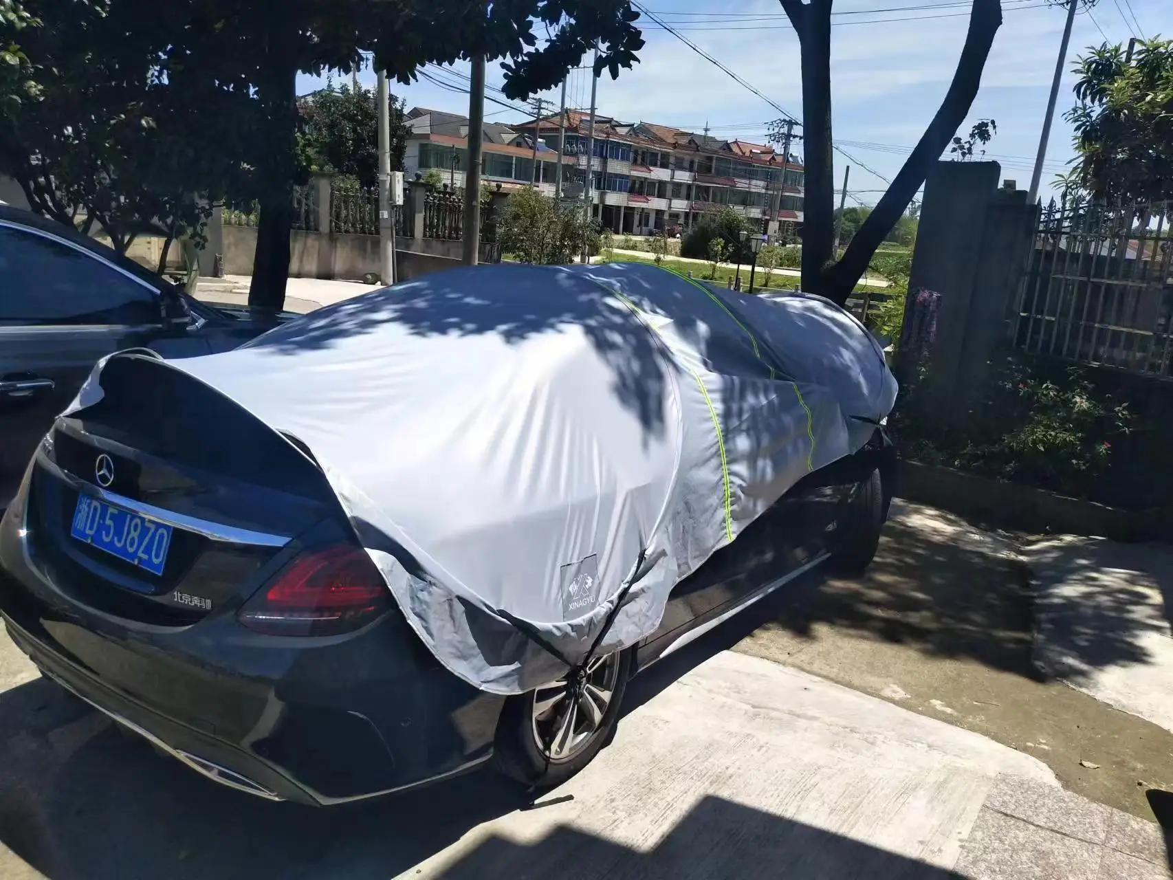 Custom Logo Foldable Car Cover Roof Umbrella automobile Sunshade