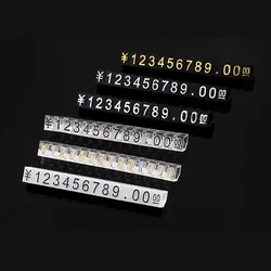 New product store display price tag digital cubes jewelry plastic price retail display strips