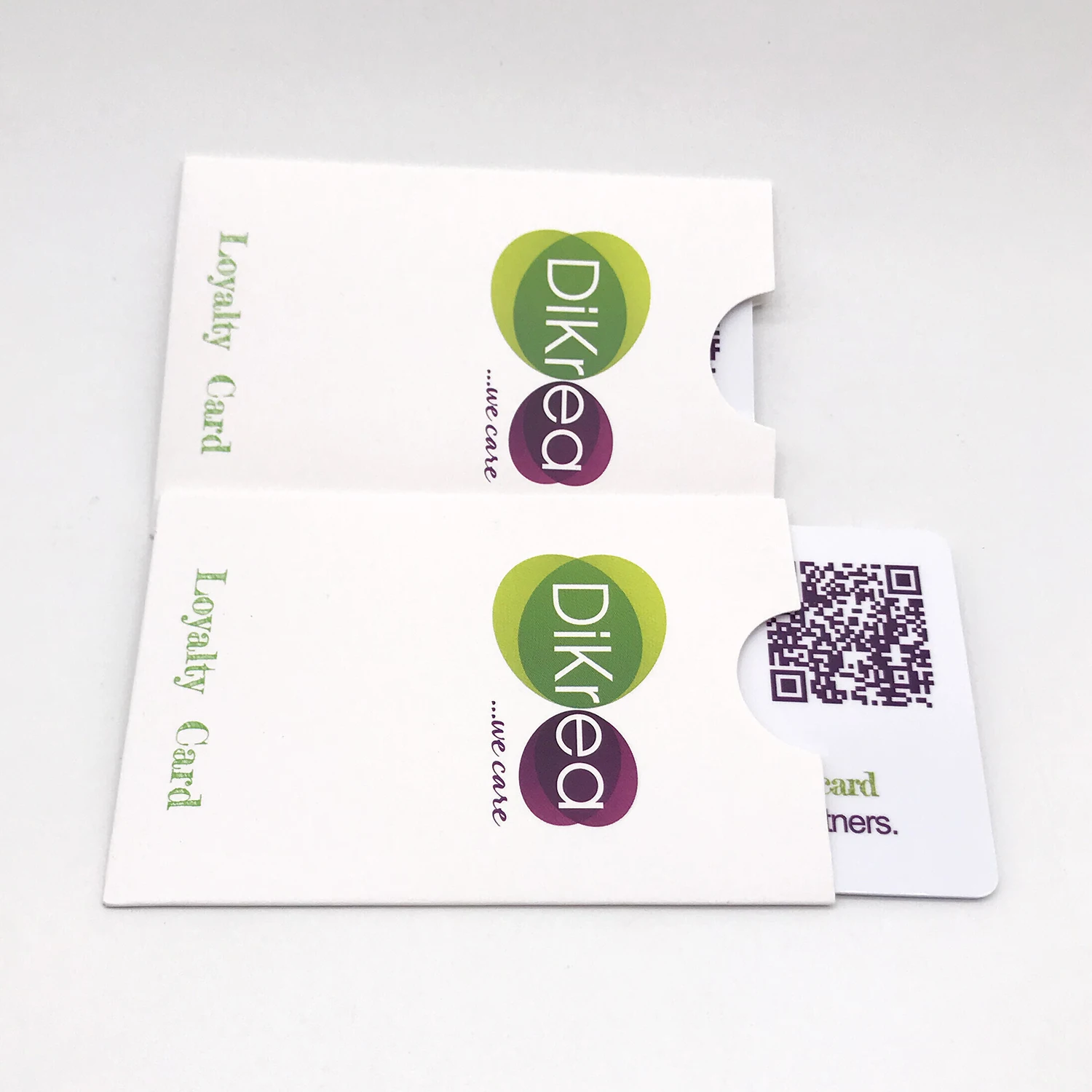 Customized PVC gift card with paper card holder