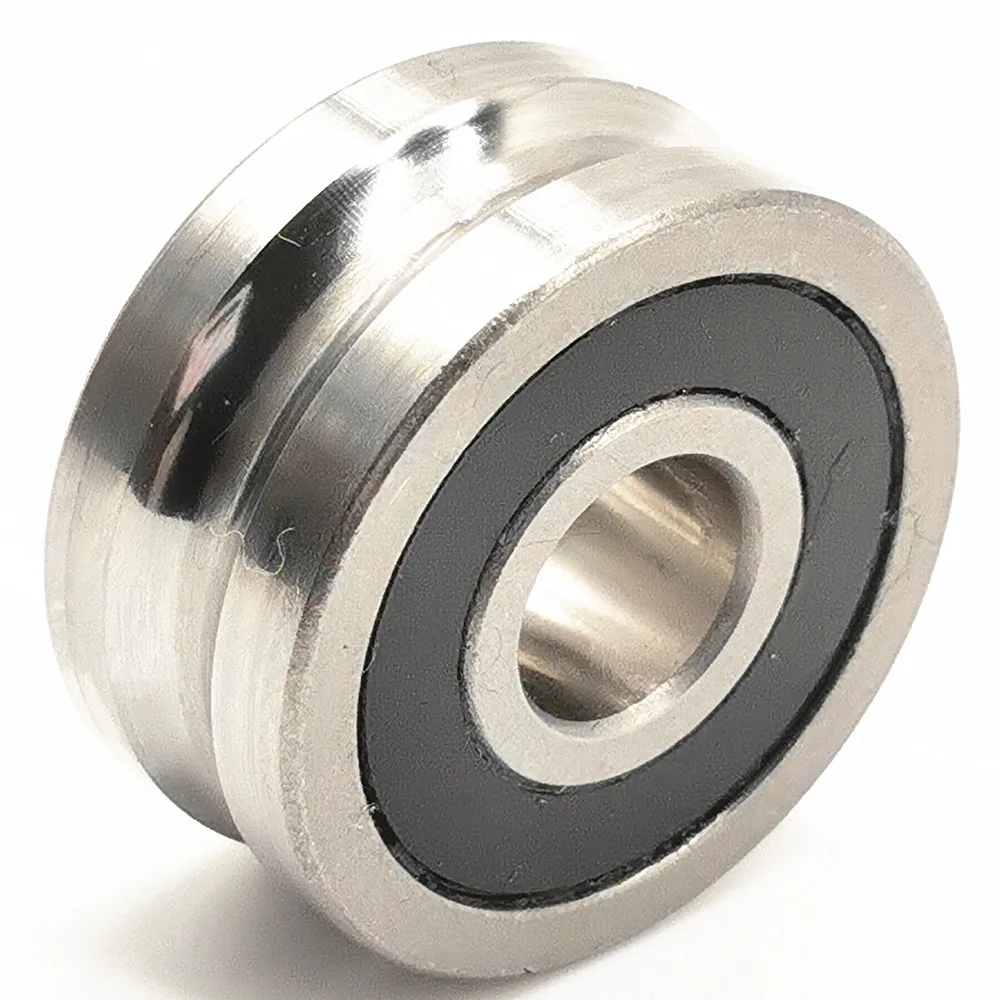 
HIGH PRECISION U grooved track roller wheel bearings for guide rail LFR50/8-8NPP LFR50/8-8KDD 8mmX24mmX11mm 