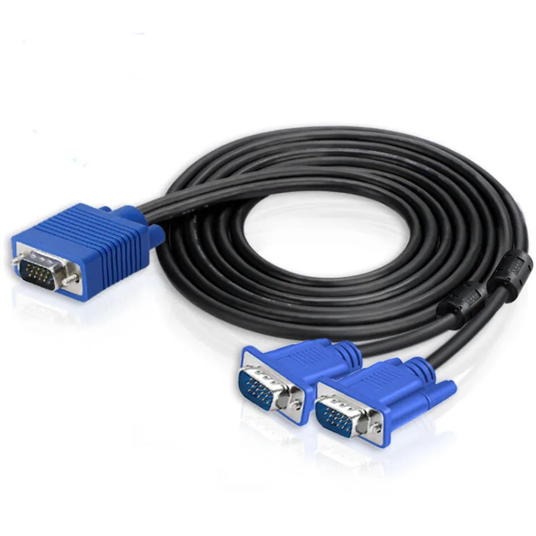 1 In 2 Out Split Screen VGA Cable 1.8M VGA to 2 VGA for Projector and Computer