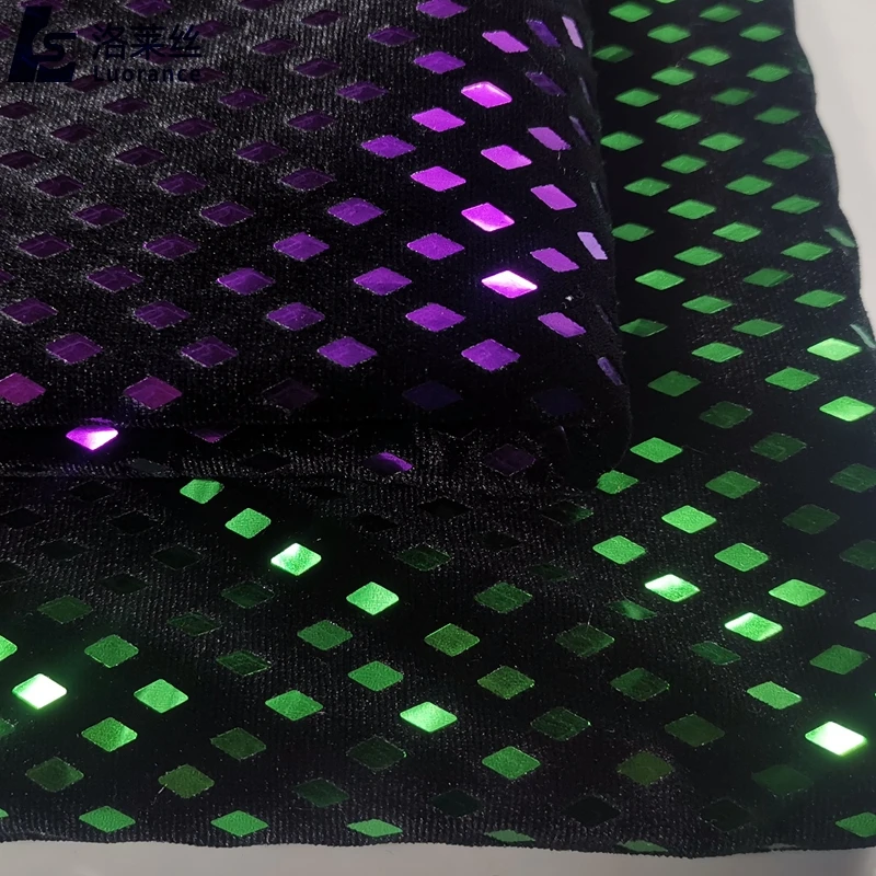 green sequin velvet fabric