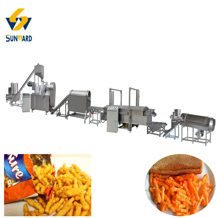 Nik Nak Snack Kurkure Manufacturing Plant Machines Line Corn Curls Cheetos Nik Naks Manufacture Machines Equipment