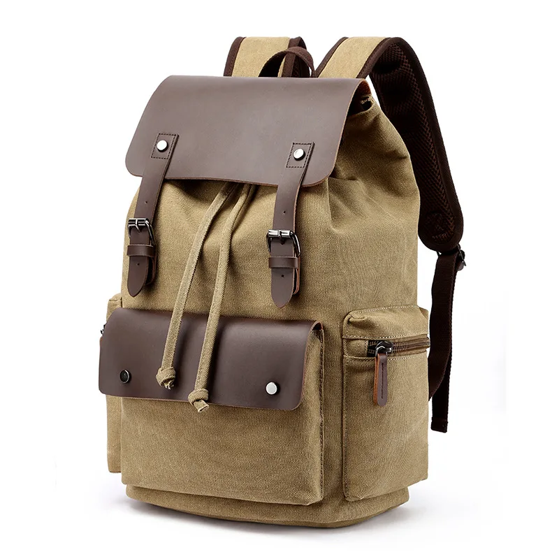 Designer Backpacks Fasiliconends Men Draw String Backpack School Bag Canvas for Teen Wholesale Backpacks China Cotton Cover Male