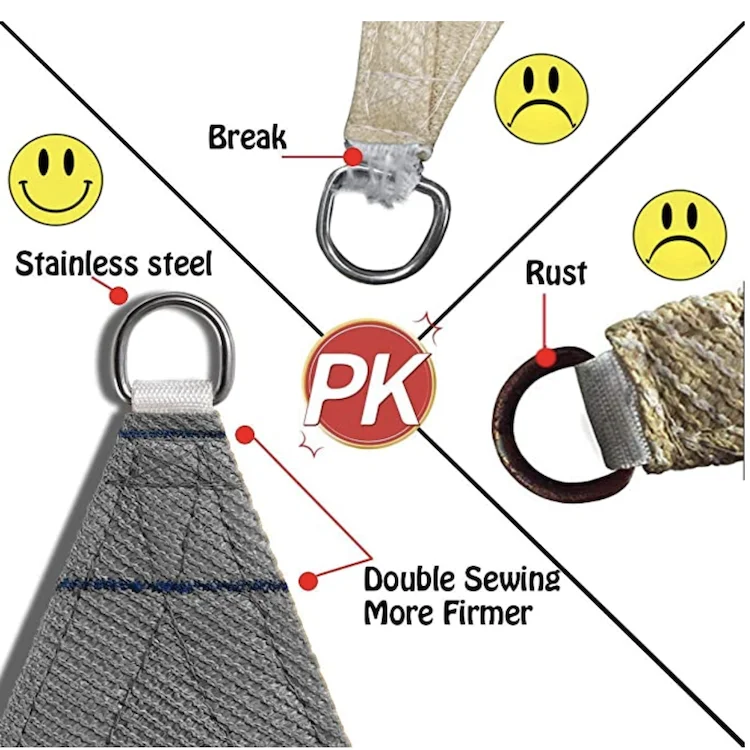 HDPE 2x3m Rectangle Dark Grey Shade Sails & Nets Sun Shade Sails