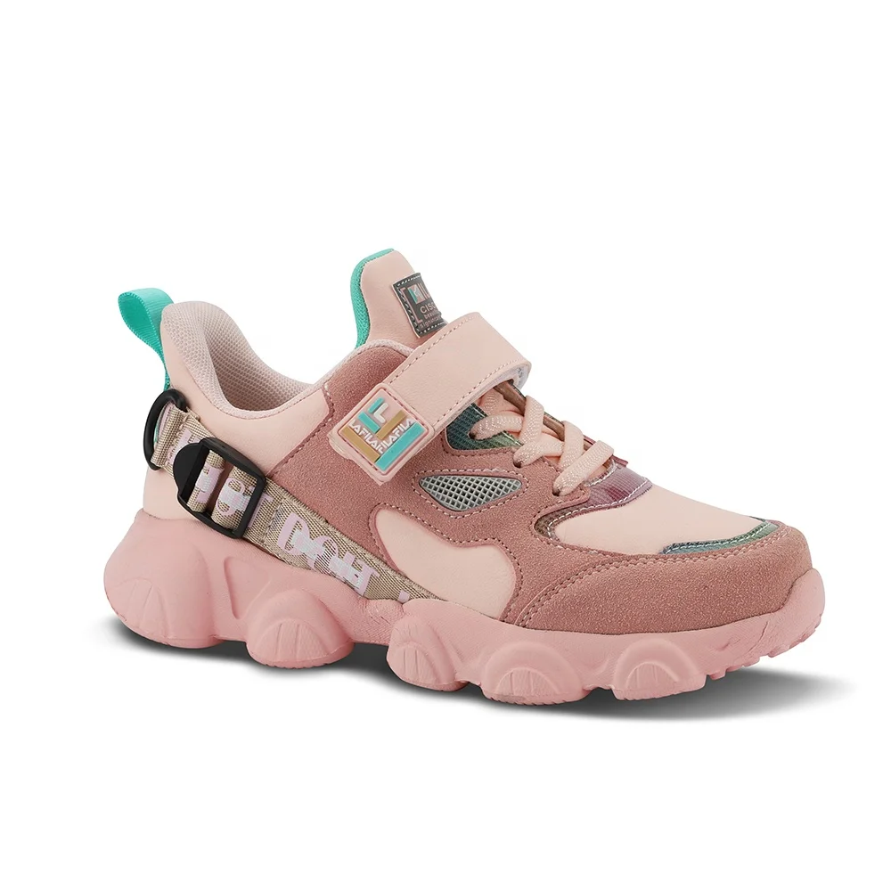 Дышащая Спортивная обувь для девочек; Мягкие детские кроссовки на толстой подошве; Износостойкие модные кроссовки