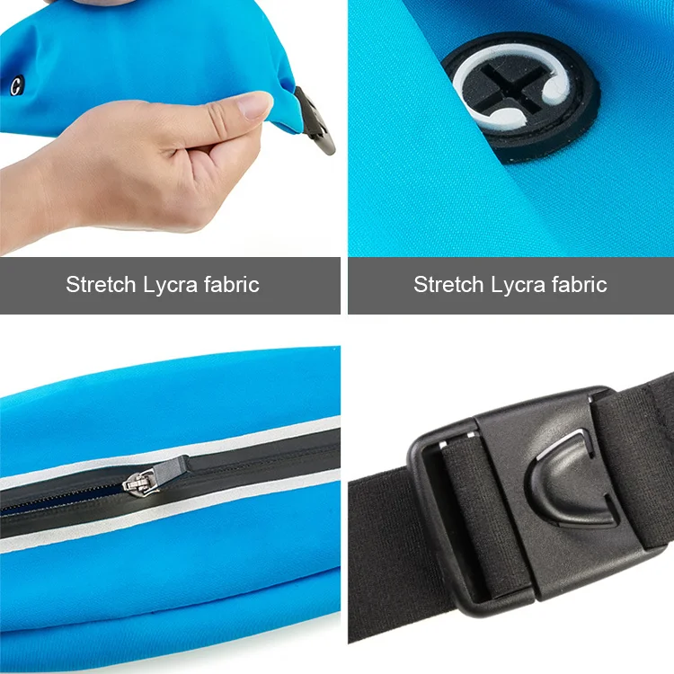 Close-fitting Anti-theft Waterproof Fitness Sports Runner Waist Belt Bag Flexible Elastic Running Belt