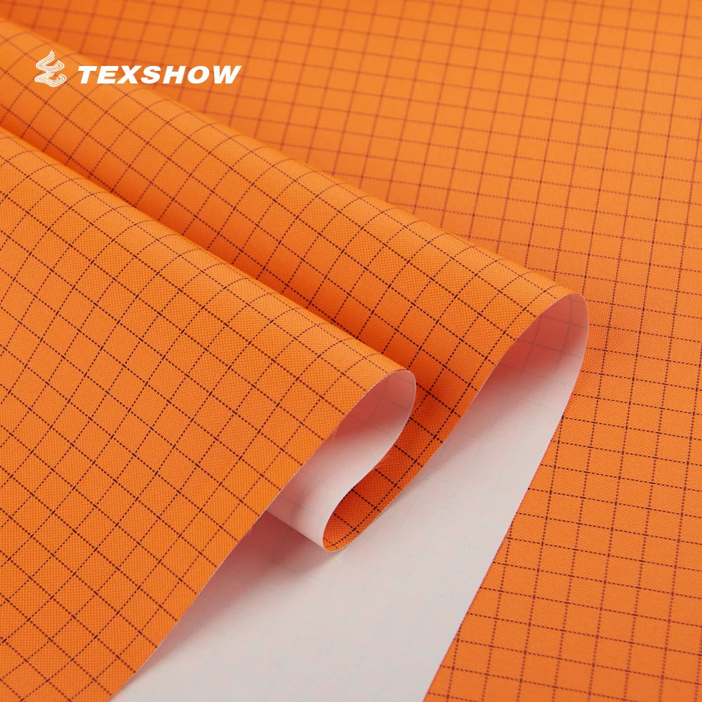 Fireproof waterproof breathable polyester anti-static  conductive 300D DTY FR oxford tarp fabric for firemen cloth