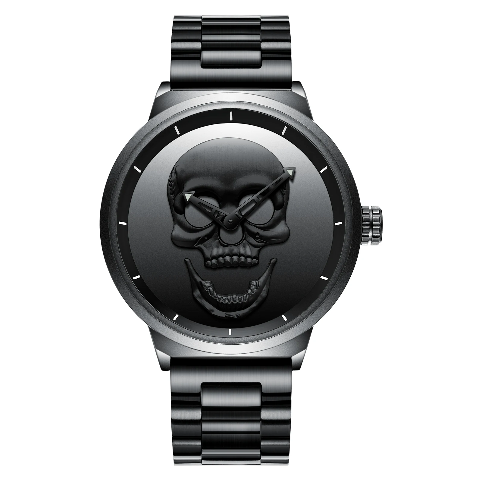 
Biden skeleton watch big face solid steel band Japanese movement mens luxury watch wrist custom logo 