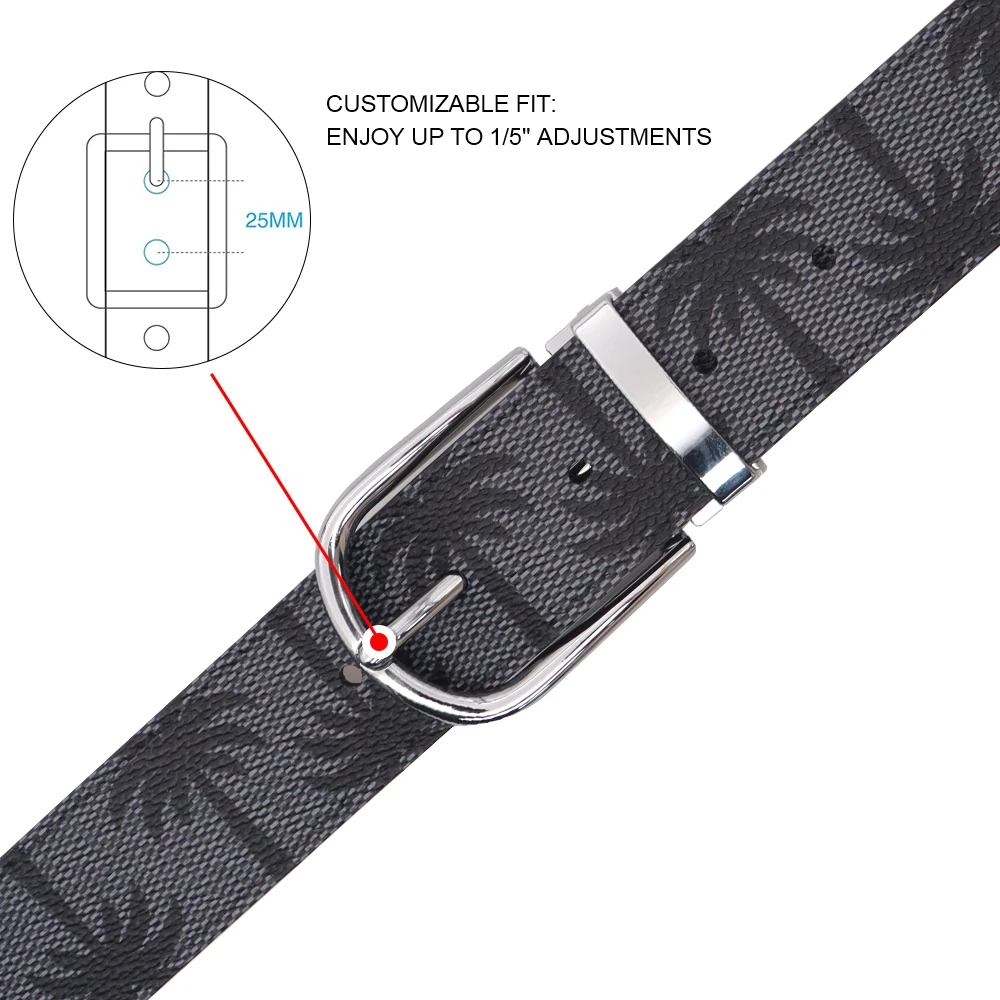 Professional Custom Logo Luxury Business Genuine Leather Printed Automatic Belts For Men
