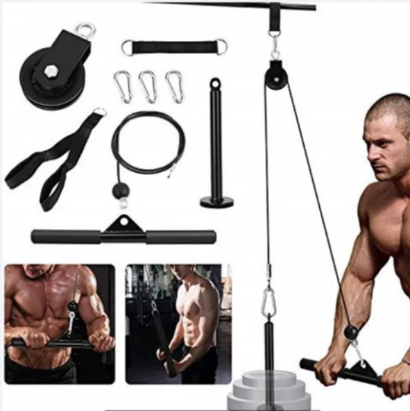 Hot Sale Grip Handle Pull Down Set Smith Machine Accessory Pulley Cable Machine LAT and Lift Pulley System For Gym